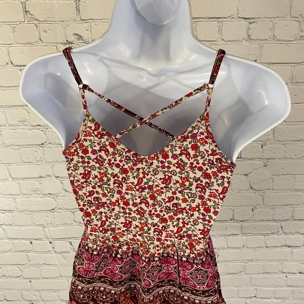 Hollister Paisley Pink Sleeveless Romper Side Zip - Picture 6 of 8